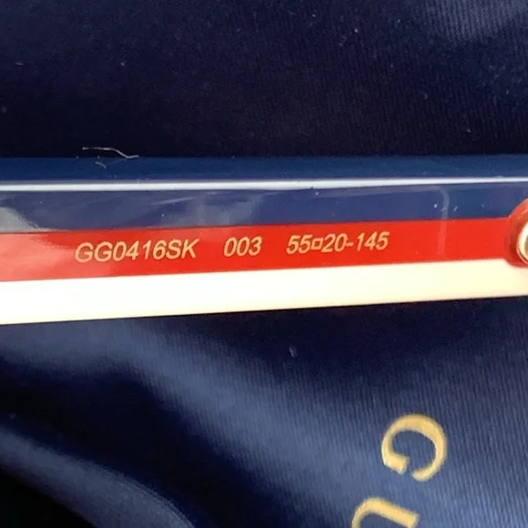 🔥♥️🔥AUTHENTIC Gucci Sunglasses GG0416SK 003 55-20-145  Made in Italy - Picture 13 of 14